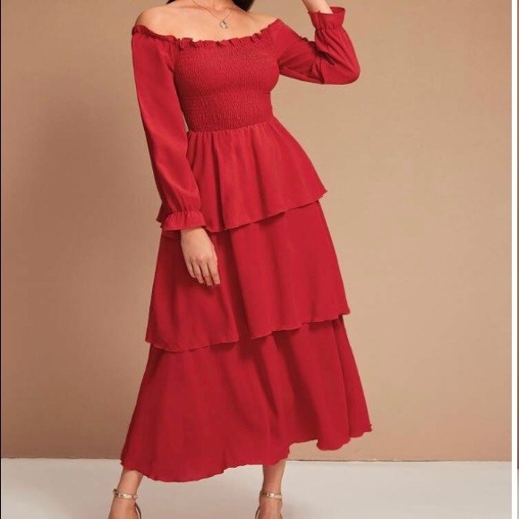 SHEIN Dresses & Skirts - Shein frill layered a line dress NWOT